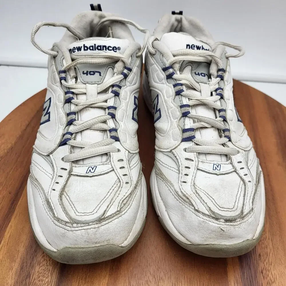 New Balance‎ 407 Running Shoes Womens 9.5 B White Leather Sneakers